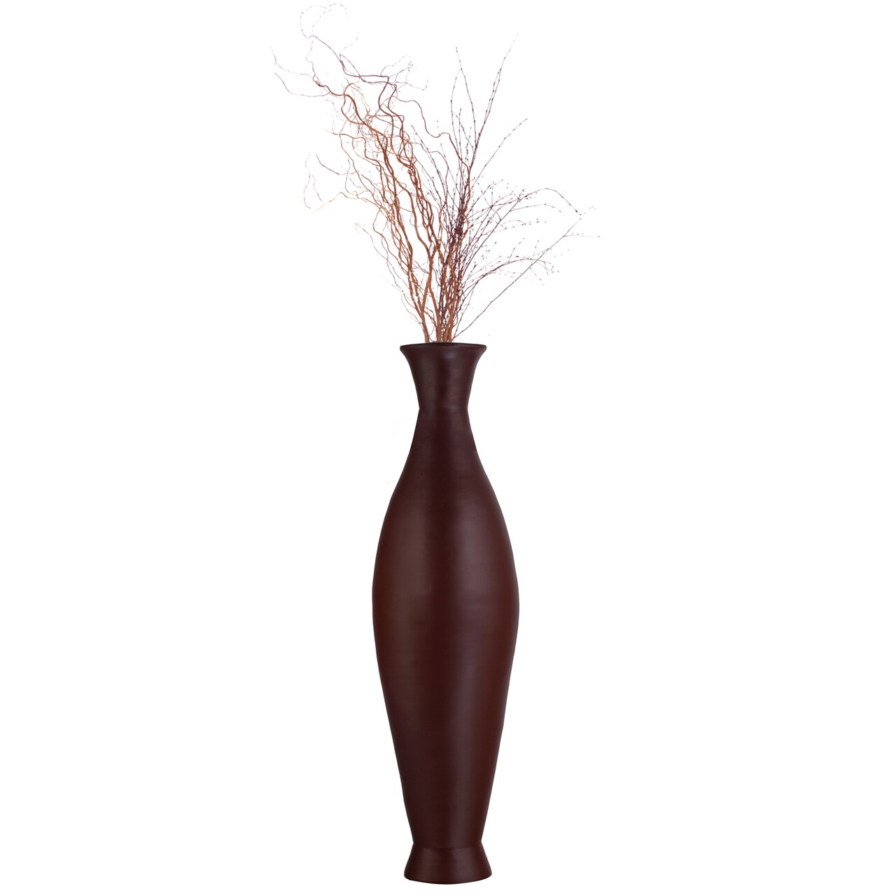 Modern Bamboo Floor Vase - Decorative 43-inch Vase for Living Room, Dining Room, or Entryway - Versatile Floral Display - Fill with Dried Branches or Flowers - Contemporary Tall Vase - Unique Bamboo Design